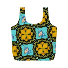 Orange Unicorn Reusable Bag (m) by Rbrendes