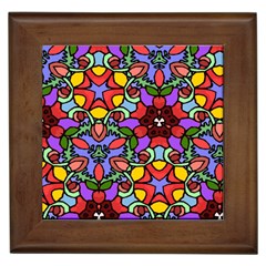 Bright Colors Framed Ceramic Tile