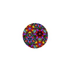 Bright Colors 1  Mini Button Magnet