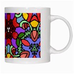 Bright Colors White Coffee Mug Right