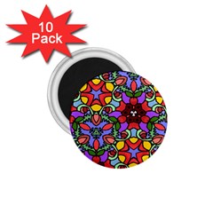 Bright Colors 1 75  Button Magnet (10 Pack)