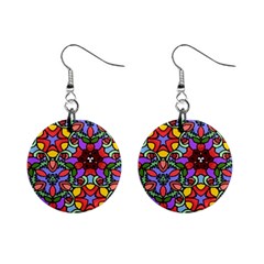 Bright Colors Mini Button Earrings