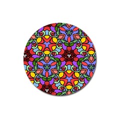 Bright Colors Magnet 3  (round)