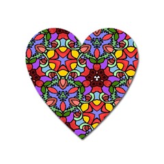 Bright Colors Magnet (heart)