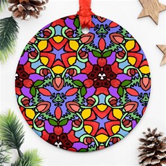 Bright Colors Round Ornament (two Sides)