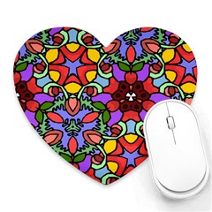 Bright Colors Mouse Pad (heart) by Rbrendes