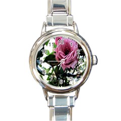 Rose Round Italian Charm Watch