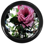 Rose Wall Clock (Black) Front