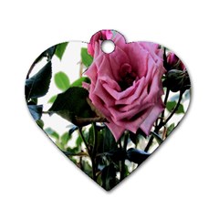 Rose Dog Tag Heart (two Sided) by Rbrendes