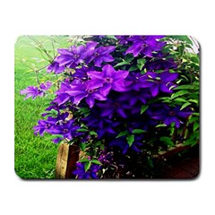 Purple Flowers Small Mouse Pad (rectangle) by Rbrendes