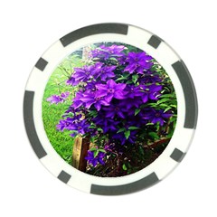 Purple Flowers Poker Chip by Rbrendes