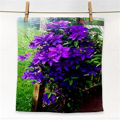 Purple Flowers Face Towel