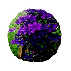 Purple Flowers 15  Premium Round Cushion 