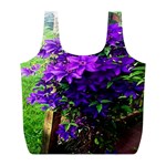 Purple Flowers Reusable Bag (L) Front