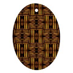 Bamboo Oval Ornament (two Sides)