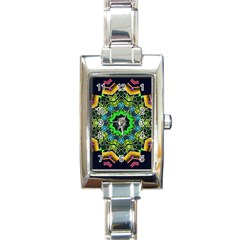 Big Burst Rectangular Italian Charm Watch