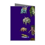 Dino Family 1 Mini Greeting Card Right