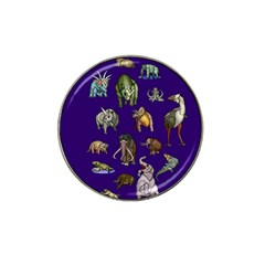 Dino Family 1 Golf Ball Marker (for Hat Clip) by Rbrendes