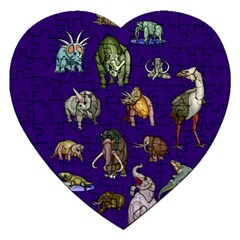 Dino Family 1 Jigsaw Puzzle (heart)