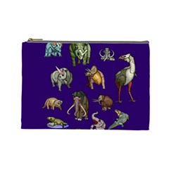 Dino Family 1 Cosmetic Bag (large) by Rbrendes