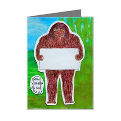 2 Yeh Ren,text & Flag In Forest  Mini Greeting Card by creationtruth