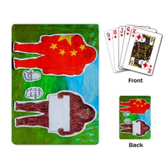 2 Yeh Ren,text & Flag In Forest  Playing Cards Single Design