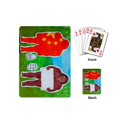 2 Yeh Ren,text & Flag In Forest  Playing Cards (mini) by creationtruth