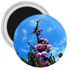 Pink Flower 3  Button Magnet