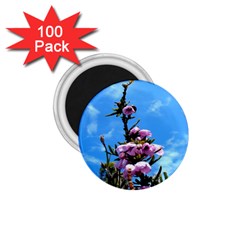 Pink Flower 1 75  Button Magnet (100 Pack)