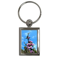 Pink Flower Key Chain (rectangle)