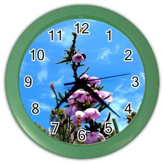 Pink Flower Wall Clock (color)