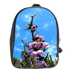 Pink Flower School Bag (large) by Rbrendes