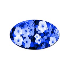 Blue Flowers Sticker 10 Pack (oval) by Rbrendes