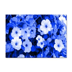 Blue Flowers A4 Sticker 100 Pack