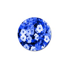 Blue Flowers Golf Ball Marker 4 Pack by Rbrendes