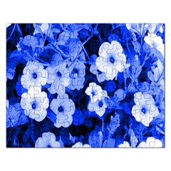 Blue Flowers Jigsaw Puzzle (rectangle)