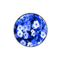 Blue Flowers Golf Ball Marker 10 Pack (for Hat Clip) by Rbrendes