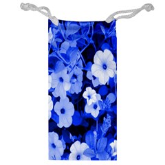 Blue Flowers Jewelry Bag