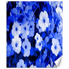 Blue Flowers Canvas 8  X 10  (unframed) by Rbrendes