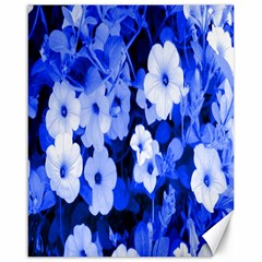 Blue Flowers Canvas 16  X 20  (unframed)