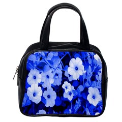 Blue Flowers Classic Handbag (one Side)