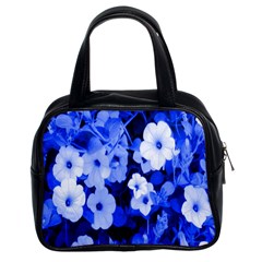 Blue Flowers Classic Handbag (two Sides)