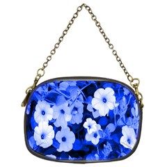 Blue Flowers Chain Purse (two Sided) 