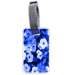 Blue Flowers Luggage Tag (one Side)