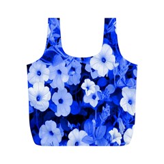 Blue Flowers Reusable Bag (m)