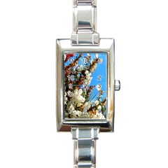 Australia Flowers Rectangular Italian Charm Watch