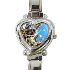 Australia Flowers Heart Italian Charm Watch 