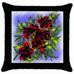 Dottyre Black Throw Pillow Case Front