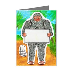 2 Yowie A,text & Furry In Outback, Mini Greeting Card by creationtruth