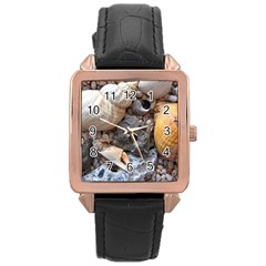 Beach Treasures Rose Gold Leather Watch 